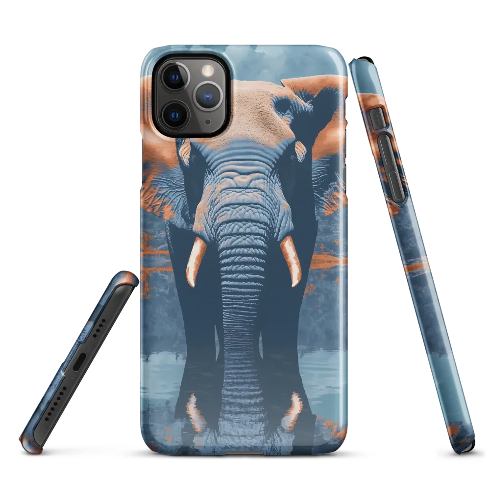 Majestic Reflection: The Elephant's Serenade | Phone Case |  11 Pro Max | Snap Case | Glossy