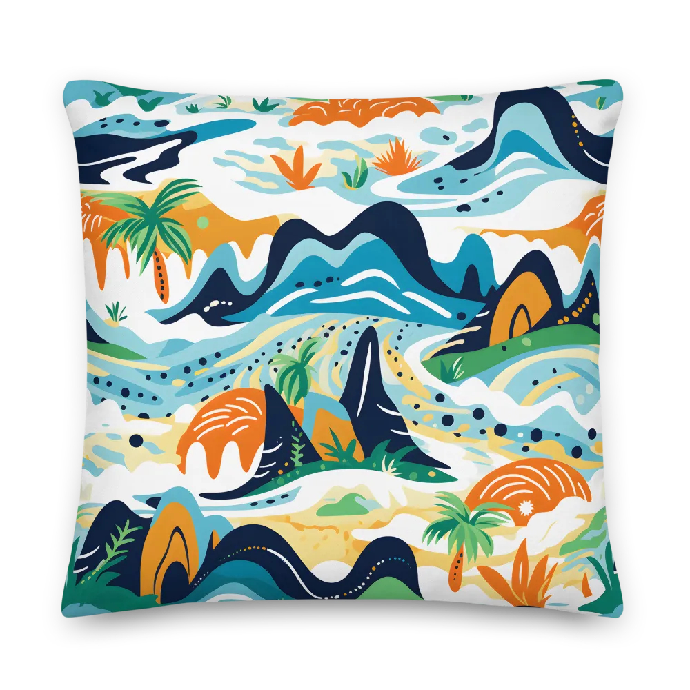 Abstract Tropical Landscape | Pillow & Pillow Case | Multiple Sizes