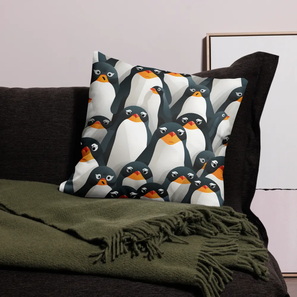 Penguin Parade | Pillow | 22″×22″