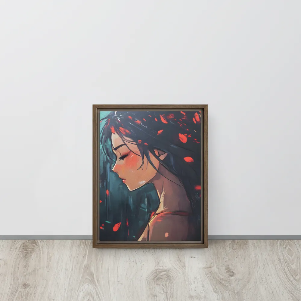 Whispers of Melancholy | Canvas with Brown Frame | 11″×14″