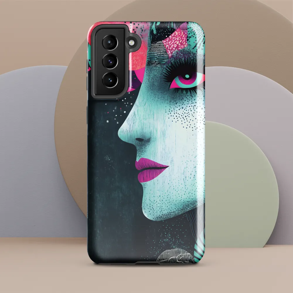 Mystical Beauty in Blue and Pink | Phone Case |  S21 Plus | Tough Case | Glossy