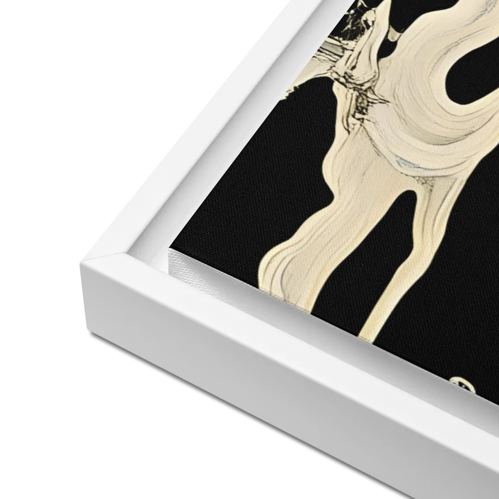 Whispers of the Pagoda | Canvas with White Frame | 24″×36″