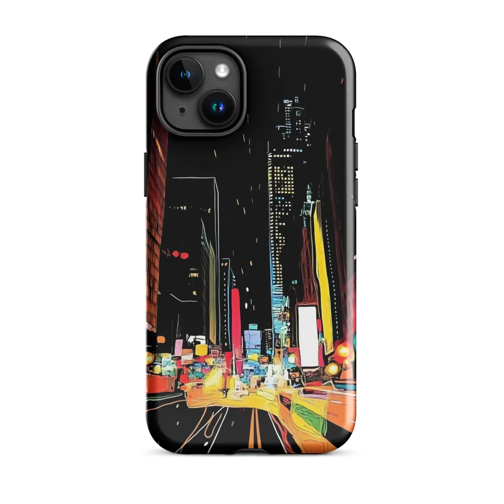 Neon Pulse of the City | Phone Case |  15 Plus | Tough Case | Glossy