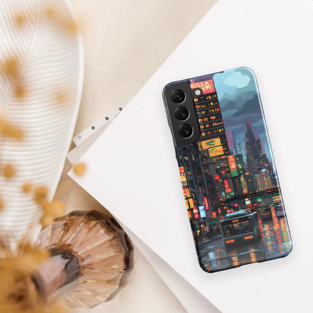 Neon Dreams: A Pixelated Urban Night