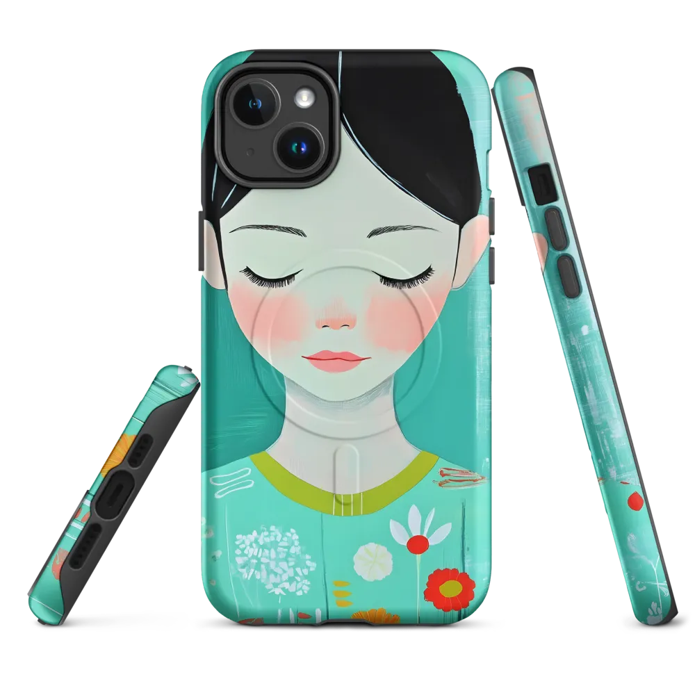 Tranquil Blossom | Phone Case |  14 Plus | MagSafe® Tough Case | Matte