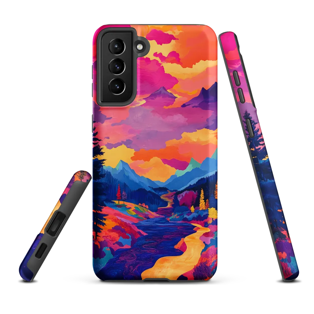 Radiant Serenity: A Surreal Landscape | Phone Case |  S21 Plus | Tough Case | Matte