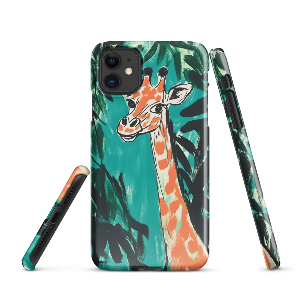 Curious Giraffe in Lush Greenery | Phone Case |  11 | Snap Case | Glossy