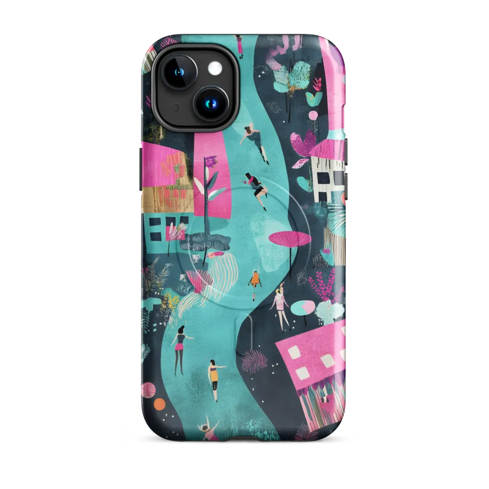 Whimsical Journey Through a Vibrant Landscape | Phone Case |  15 Plus | MagSafe® Tough Case | Glossy