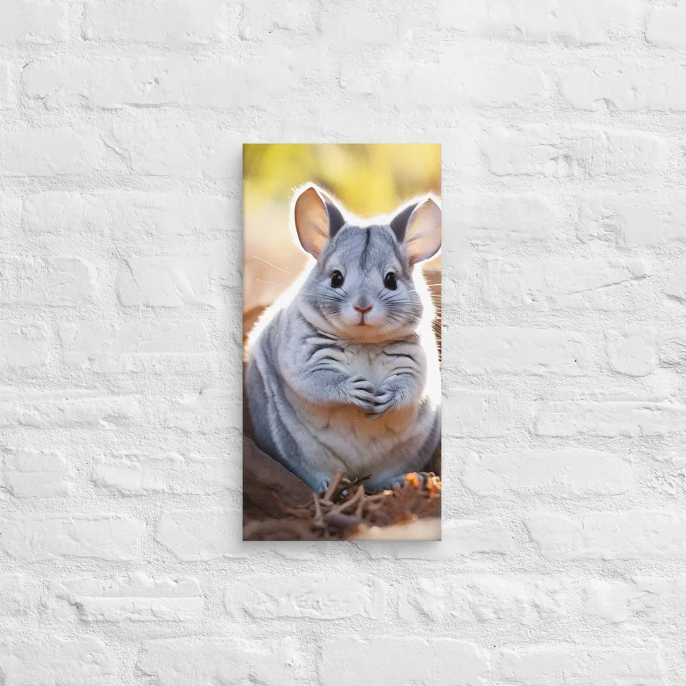 Gentle Whispers of Nature: The Chinchilla | Canvas | 10″×20″