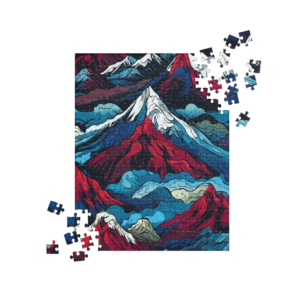 Mountain Majesty: An Abstract Voyage | Jigsaw Puzzle | 252 pieces