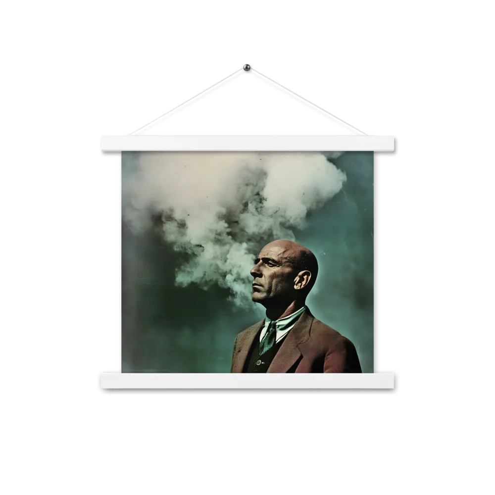 Clouded Thoughts | Poster With White Wood Hanger | 14″×14″