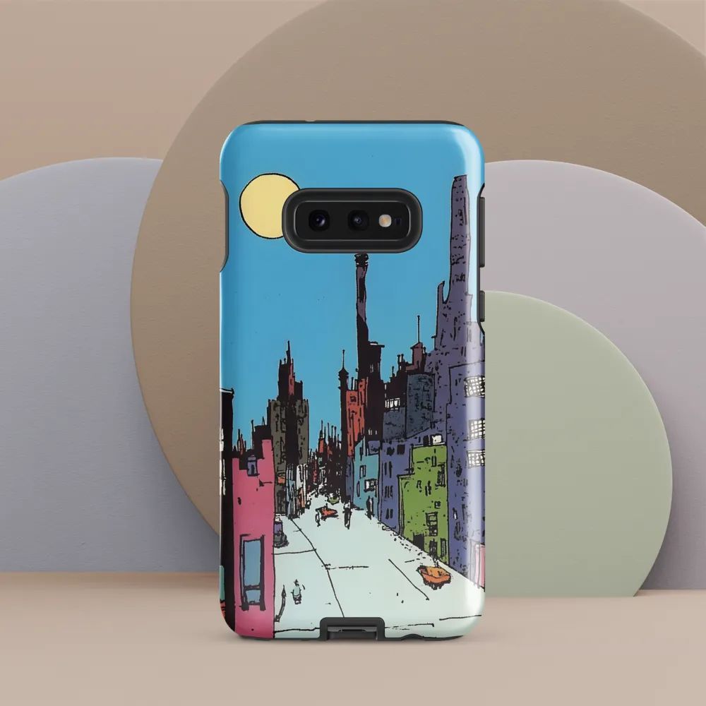 Vibrant Cityscape under the Moon