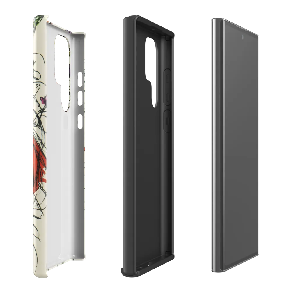 Whimsical Floral Portrait | Phone Case |  S22 Ultra | Tough Case | Glossy