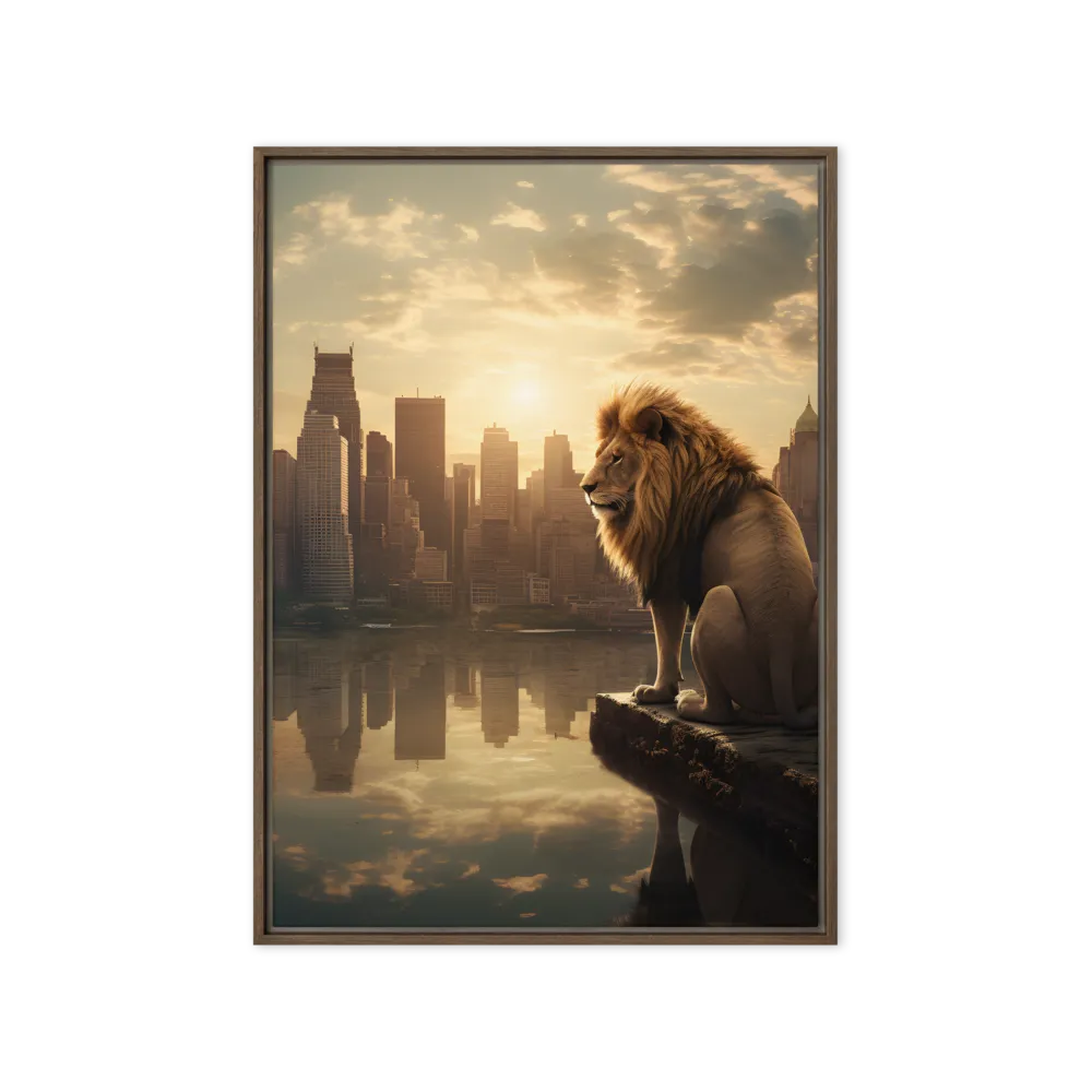 The Lion's Gaze Over the Urban Symphony