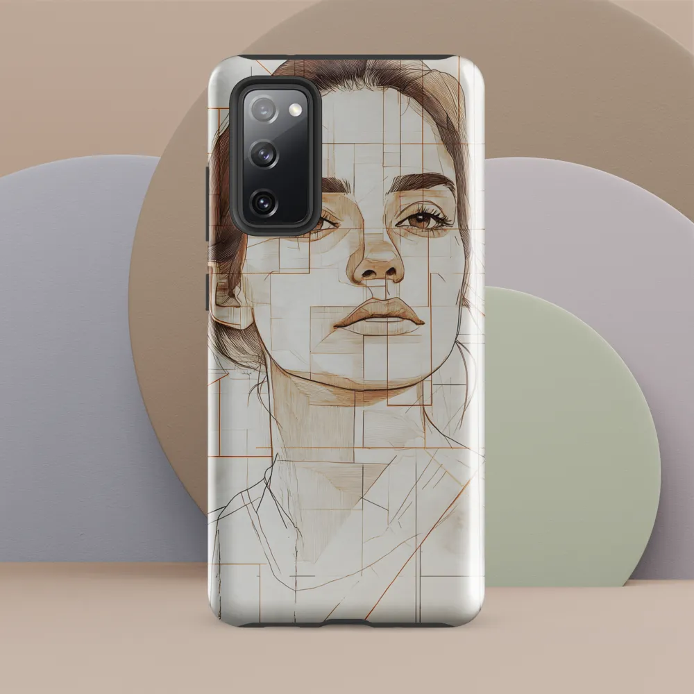 Geometric Serenity: A Minimalist Portrait