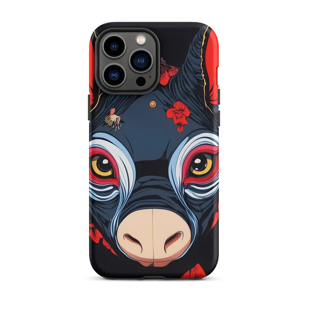 Mystical Bull with Floral Motifs