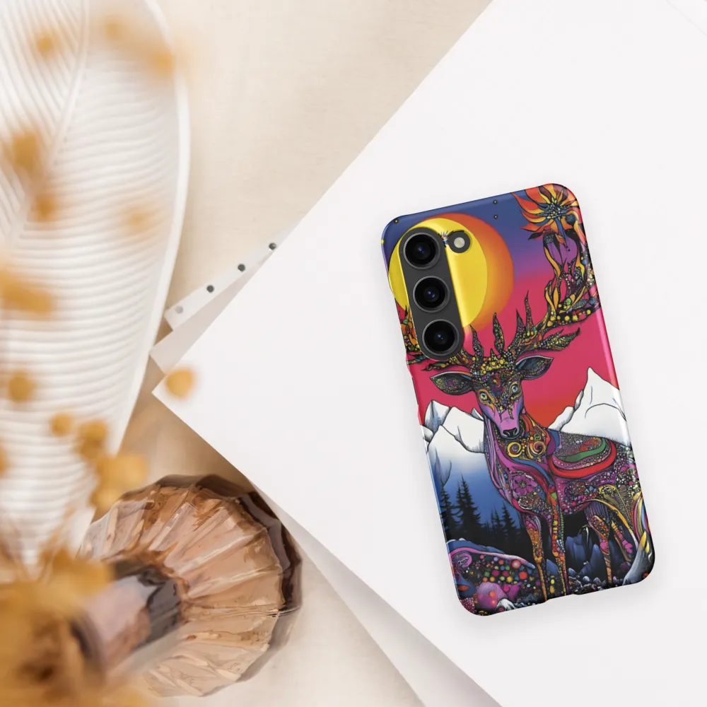 Mystical Majesty of the Psychedelic Deer | Phone Case |  S23 | Snap Case | Matte