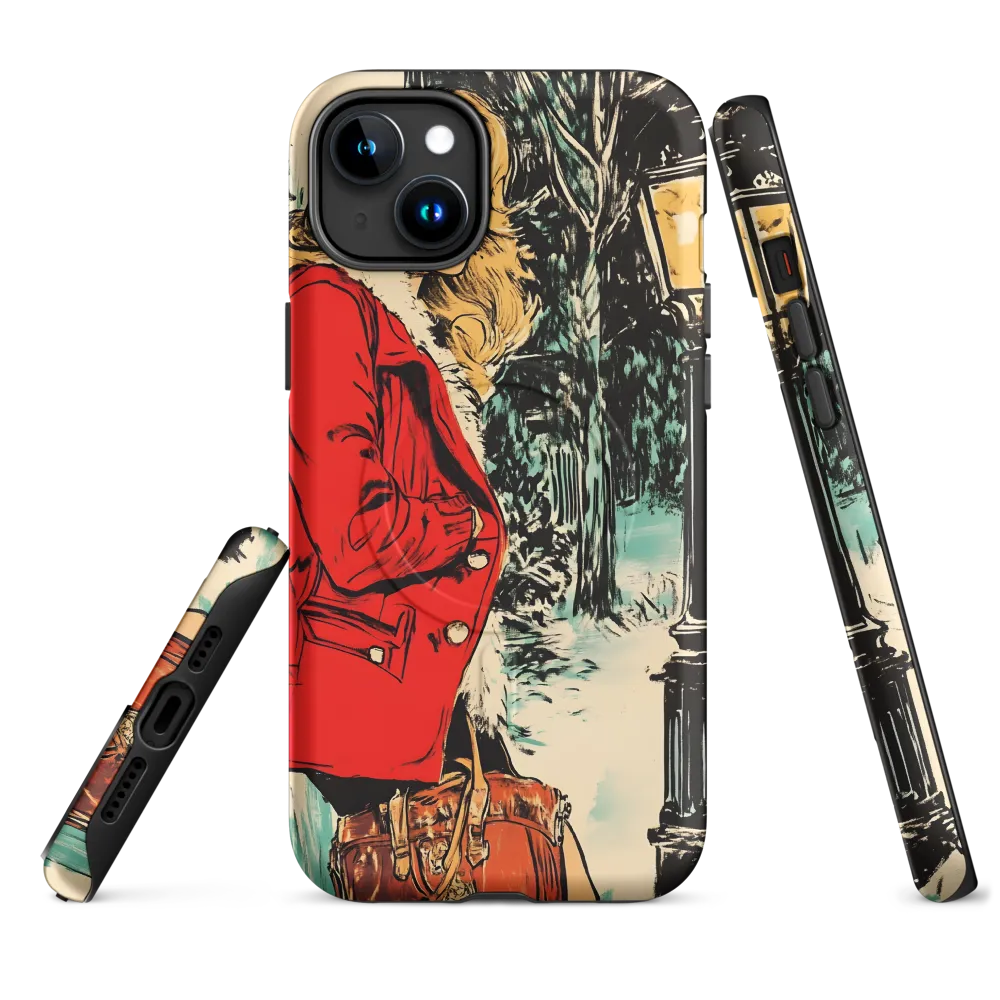 Winter Glamour in Red | Phone Case |  15 Plus | MagSafe® Tough Case | Matte