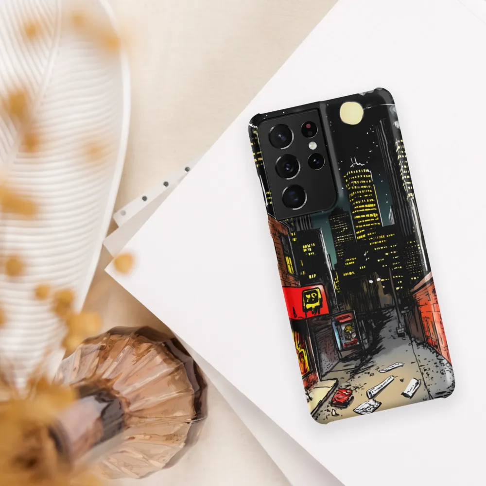 Nocturnal Cityscape: The Hidden Alley | Phone Case |  S21 Ultra | Snap Case | Matte