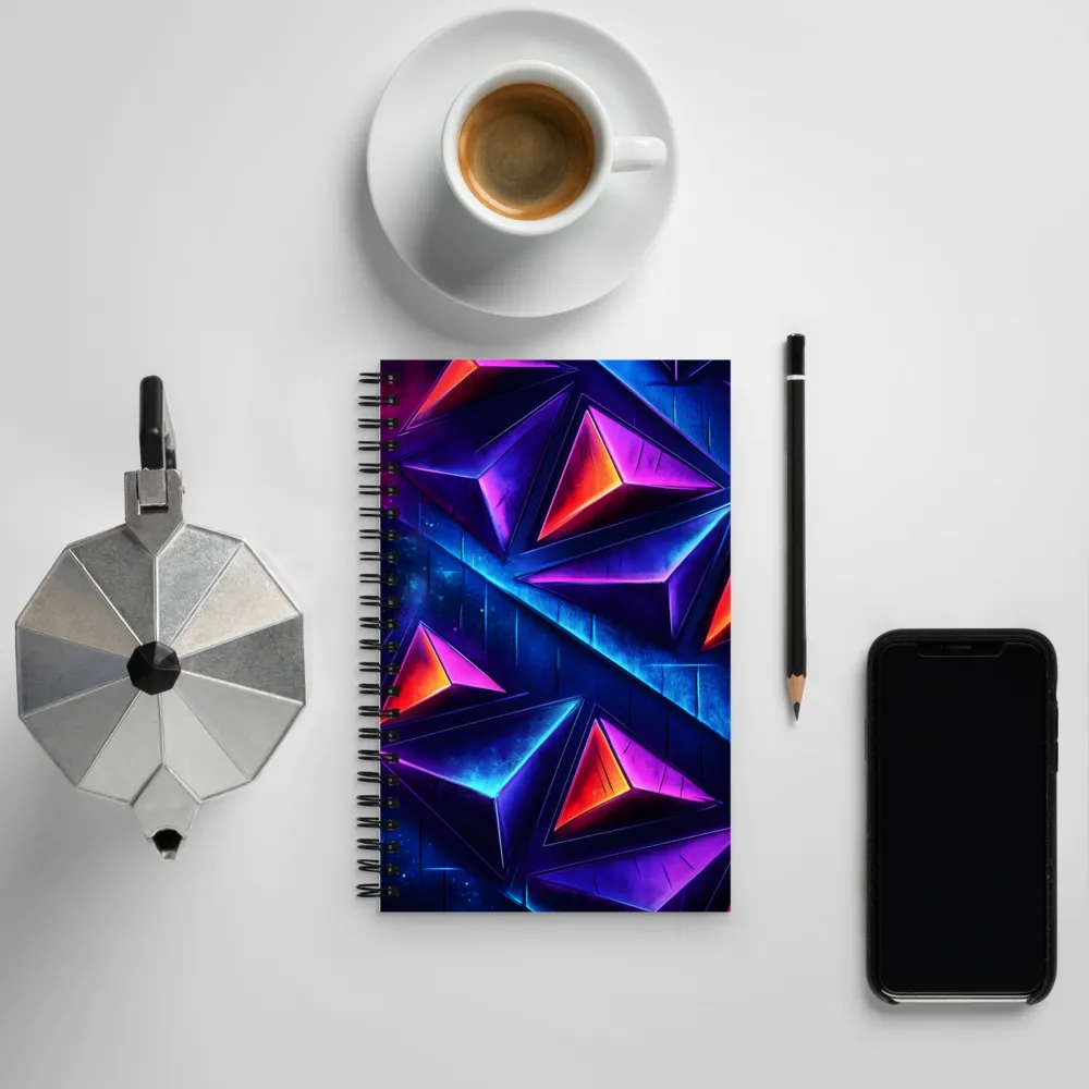 Geometric Luminescence | Spiral Notebook