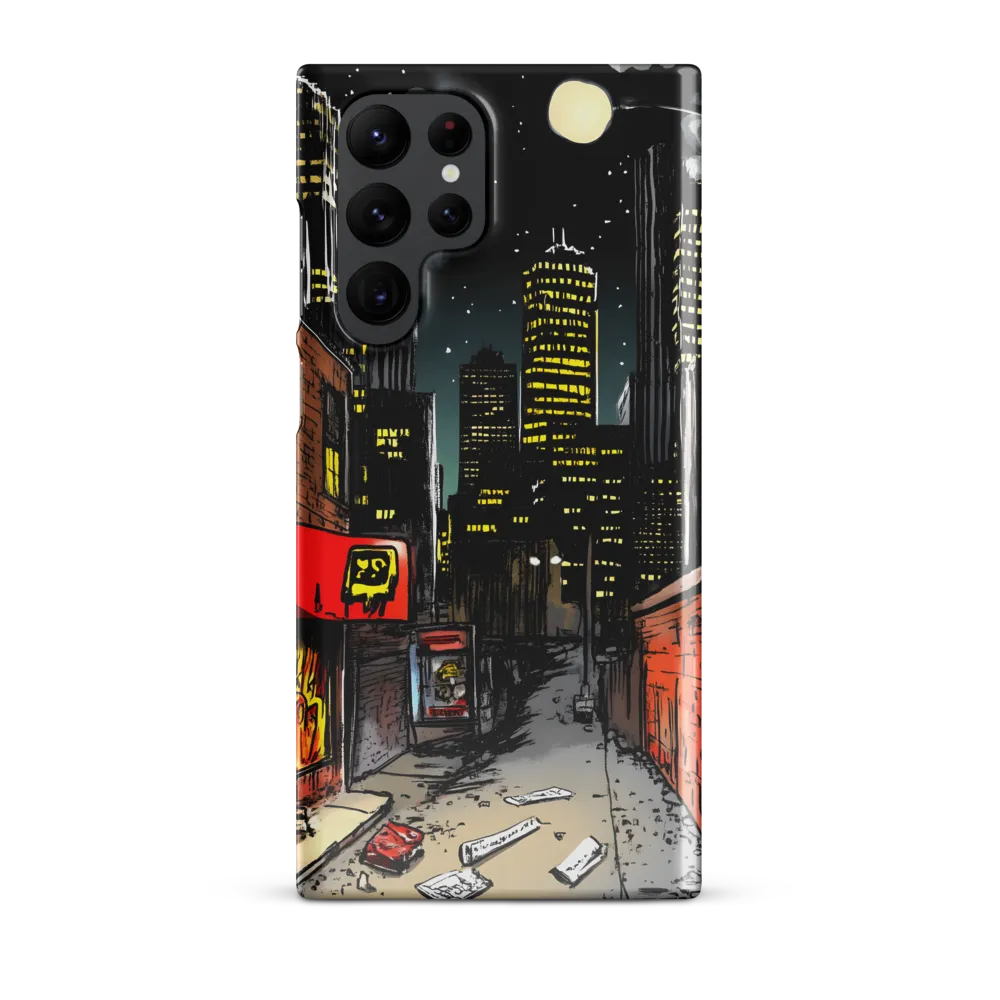 Nocturnal Cityscape: The Hidden Alley | Phone Case |  S22 Ultra | Snap Case | Glossy