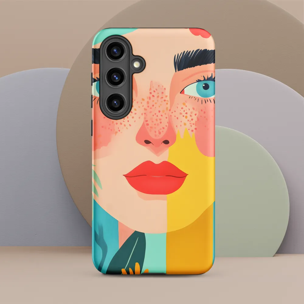Floral Serenity: A Modern Portrait