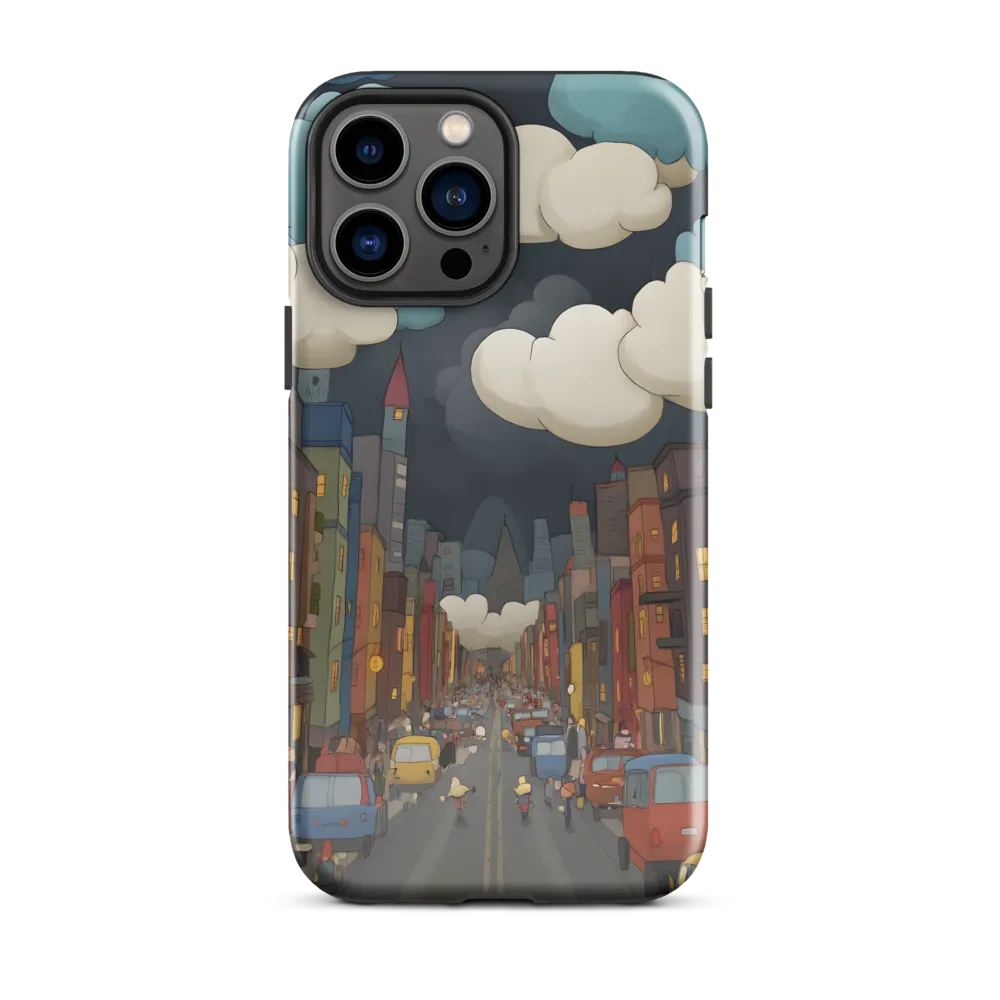 Urban Symphony: A City Awakens at Dusk | Phone Case |  13 Pro Max | Tough Case | Glossy