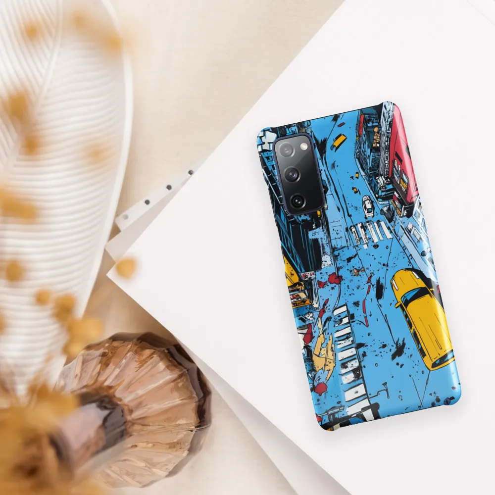 Urban Chaos: Aerial View of City Life | Phone Case |  S20 FE | Snap Case | Glossy