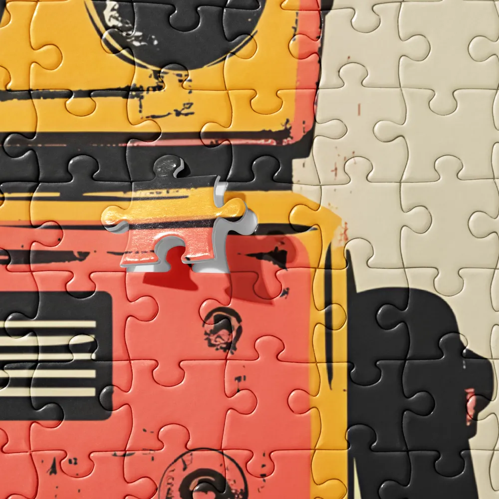 Retro Robot Charm | Jigsaw Puzzle | 520 pieces