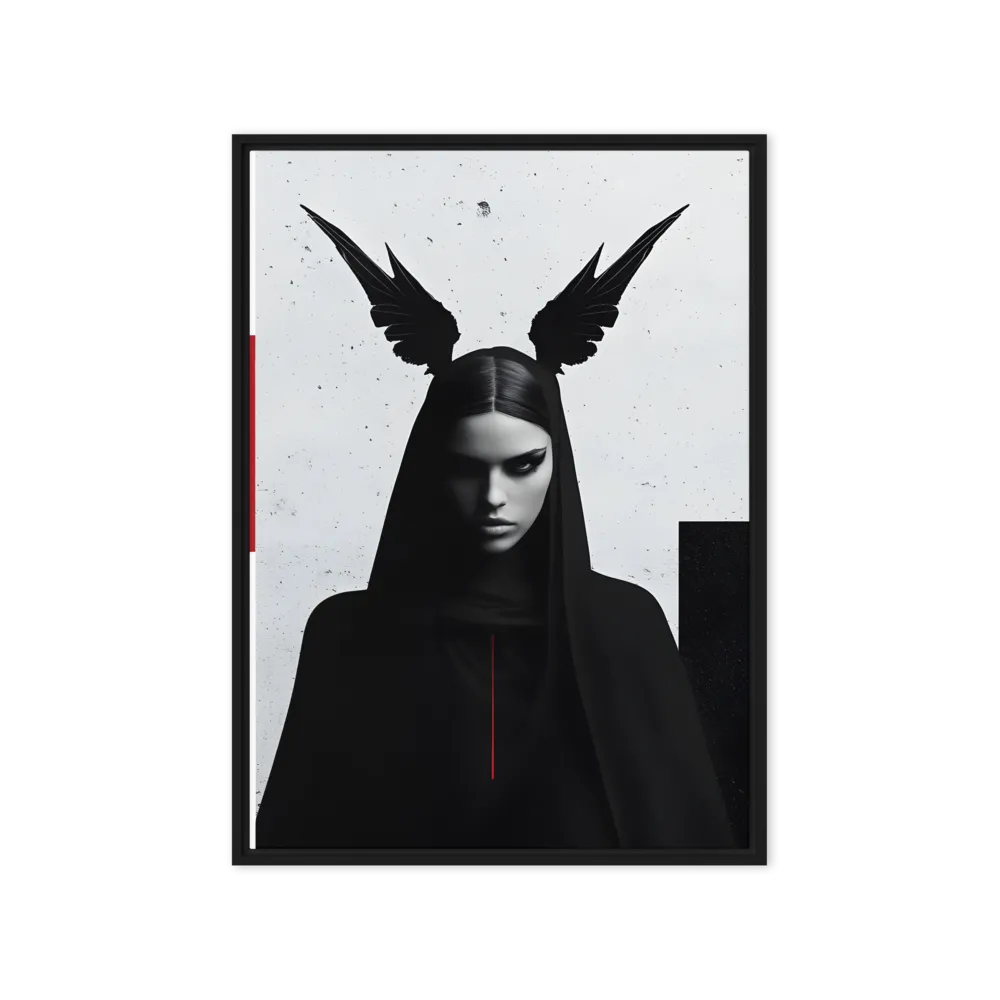 Whispers of Darkness | Canvas with Black Frame | 20″×28″