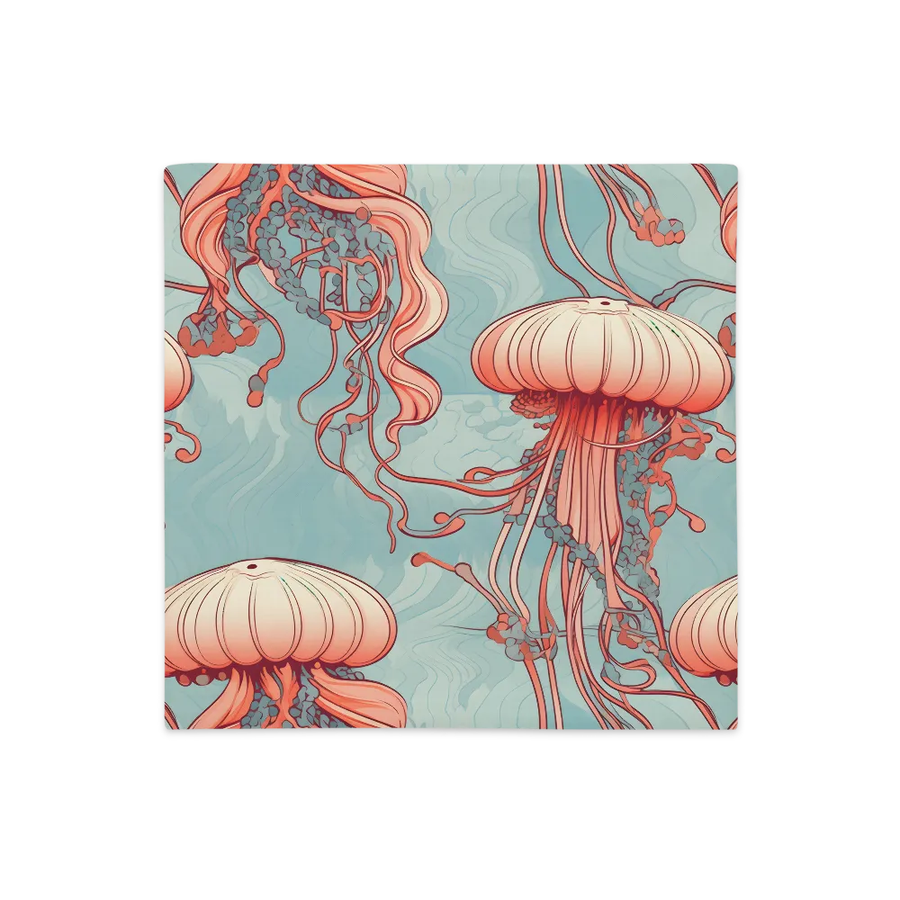 Ethereal Dance of Jellyfish | Pillow Case | 18″×18″