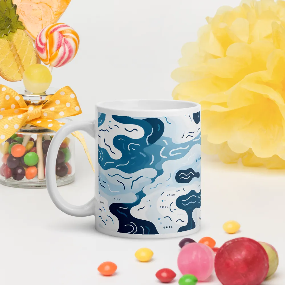 Flowing Waters: An Abstract Journey | Mugs | Multiple Sizes & Colors