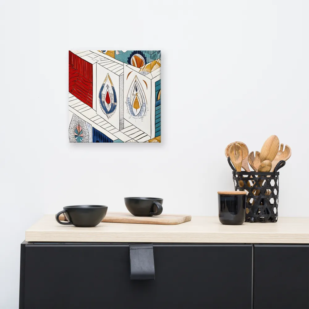 Symphony of Geometric Harmony | Canvas | 12″×12″