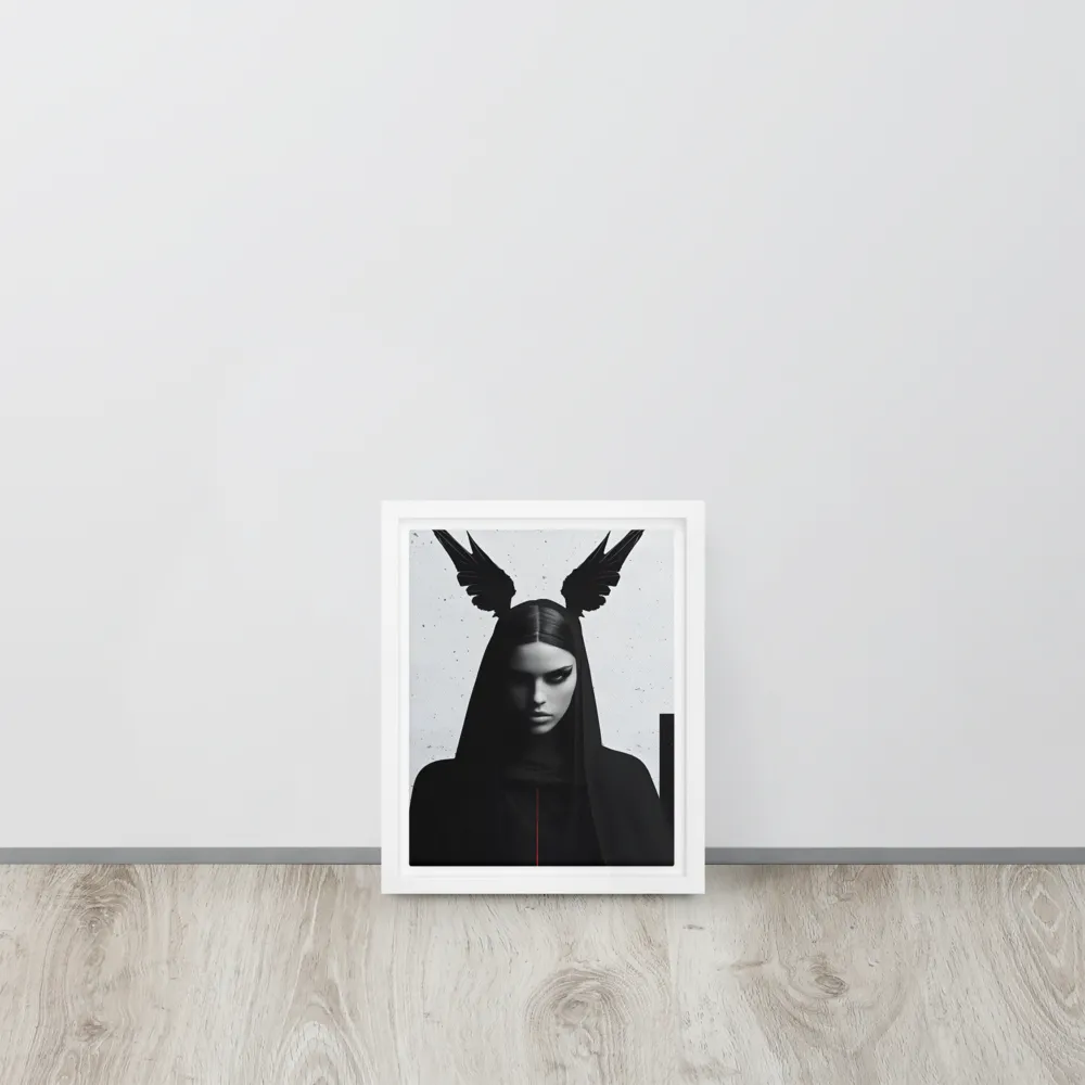 Whispers of Darkness | Canvas with White Frame | 8″×10″
