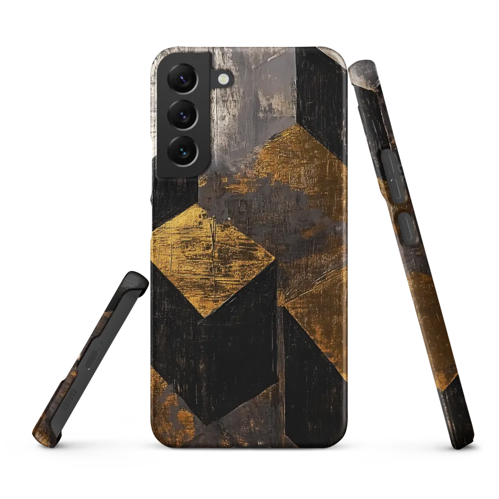 Geometric Harmony in Gold and Black | Phone Case |  S22 Plus | Snap Case | Matte