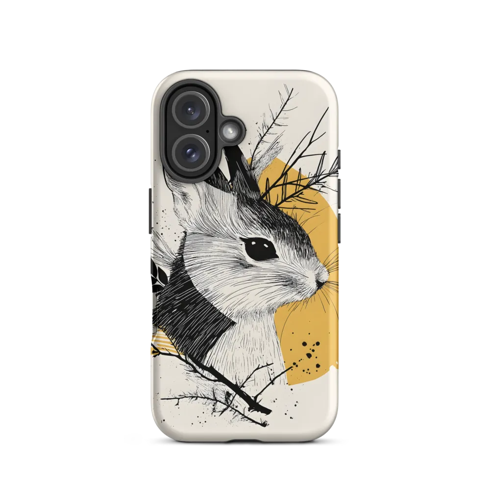 Ethereal Rabbit: A Study in Line Art | Phone Case