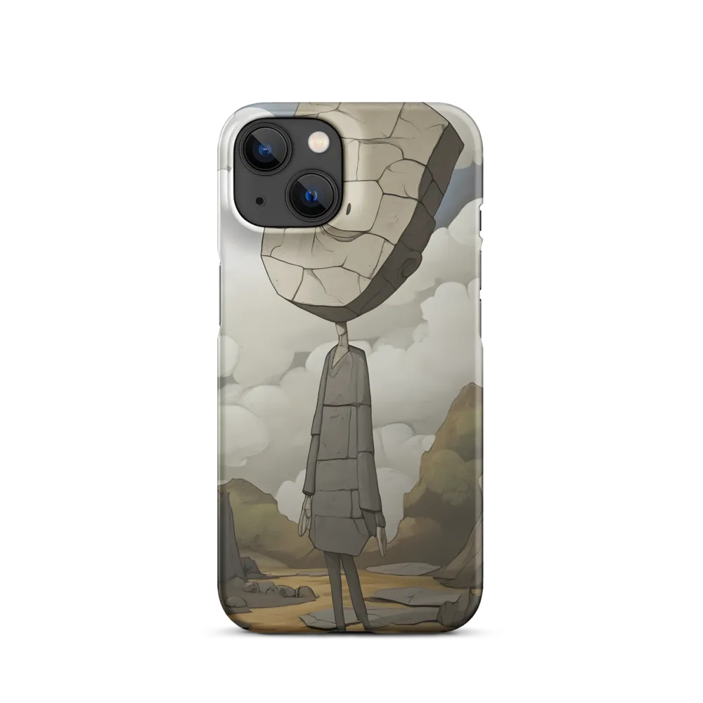 Whimsical Stone Figure in a Rocky Landscape | Phone Case |  14 | Snap Case | Matte