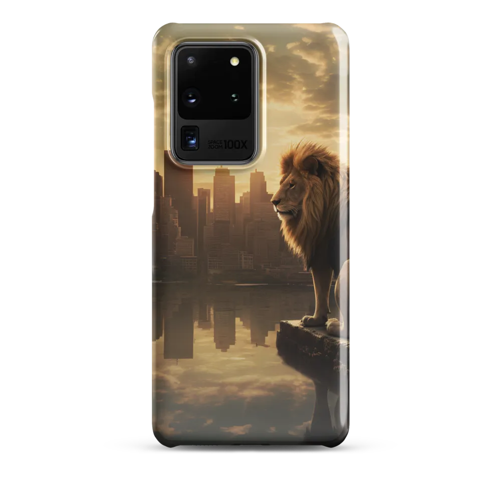 The Lion's Gaze Over the Urban Symphony