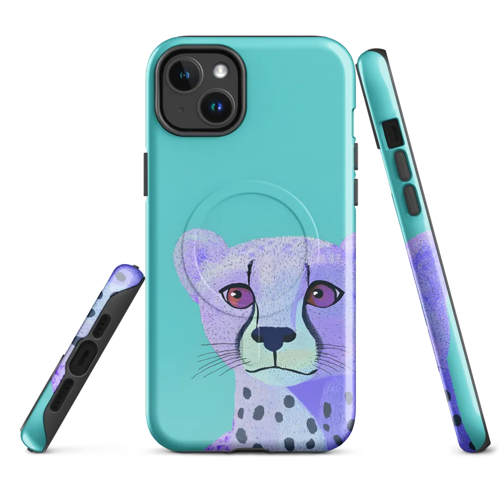 Curious Cheetah | Phone Case |  14 Plus | MagSafe® Tough Case | Glossy