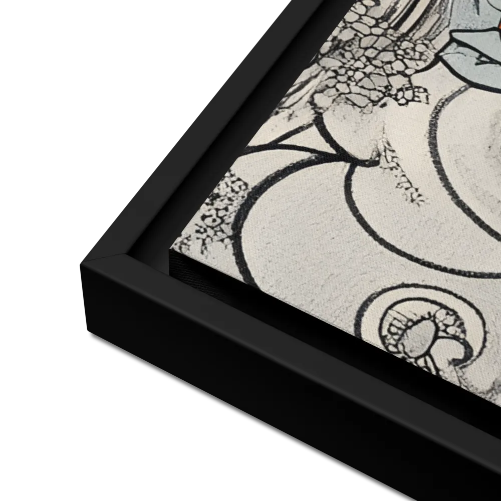 Serenity in Myth: A Traditional Portrait | Canvas with Black Frame | 24″×36″