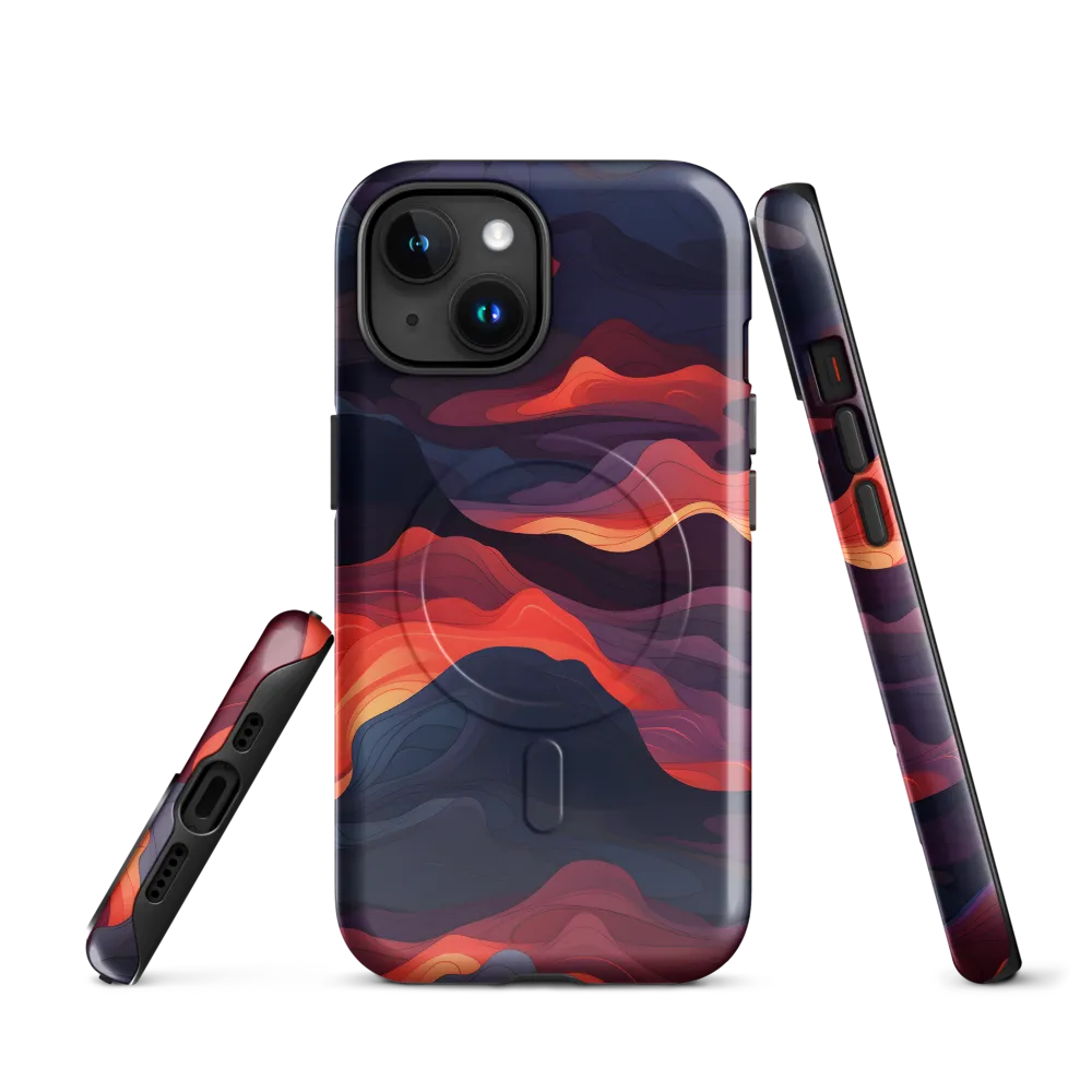 Ethereal Waves of Color | Phone Case |  15 | MagSafe® Tough Case | Glossy