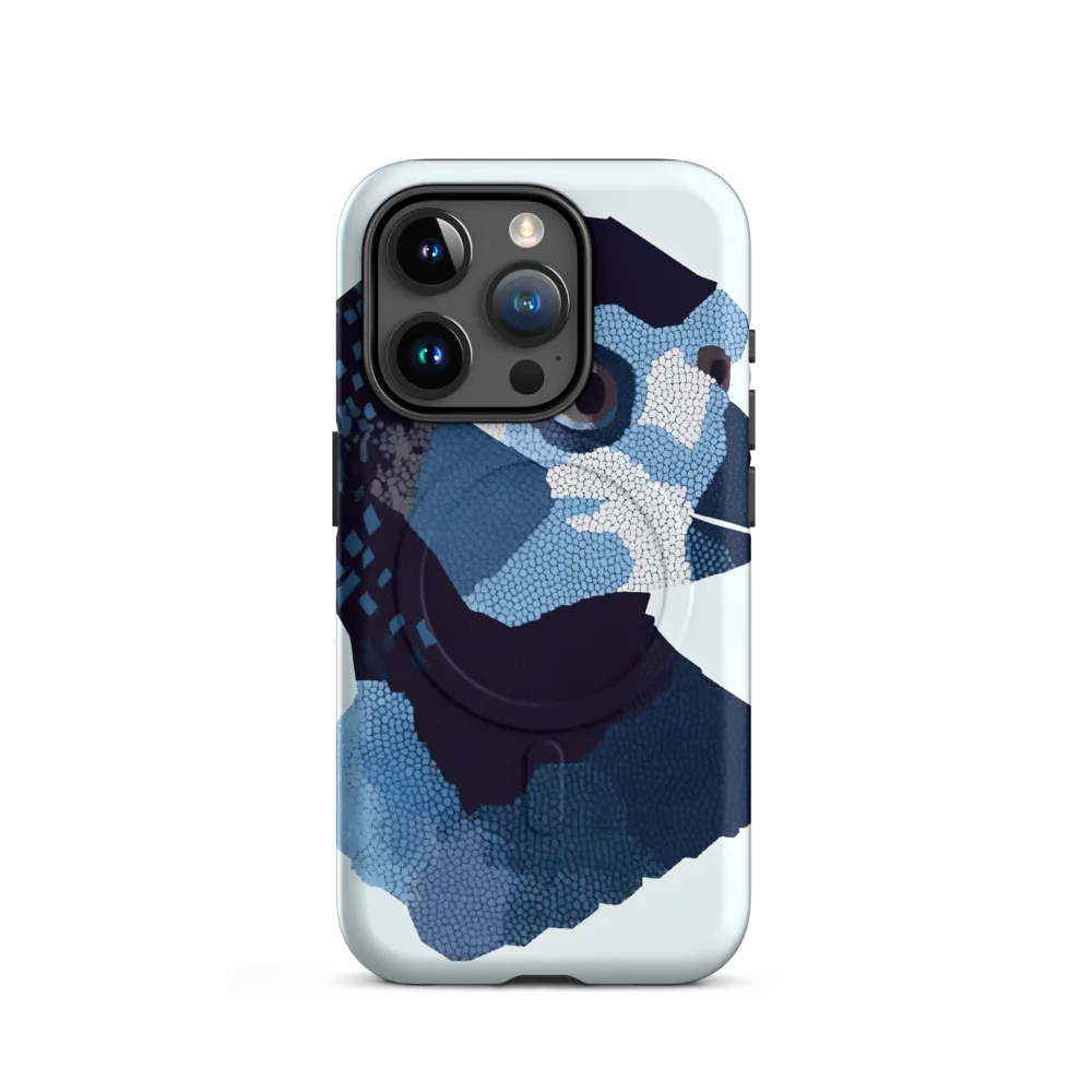 Abstract Avian Portrait in Blue