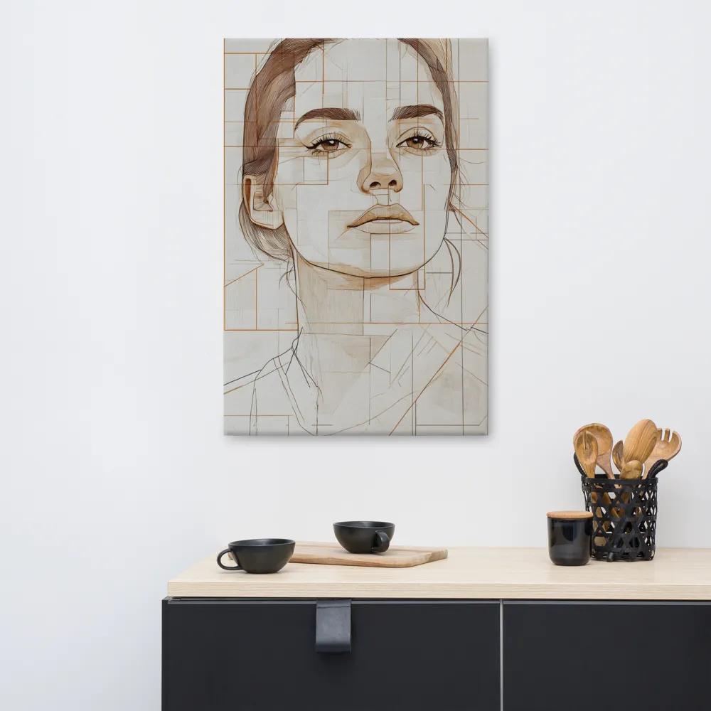 Geometric Serenity: A Minimalist Portrait