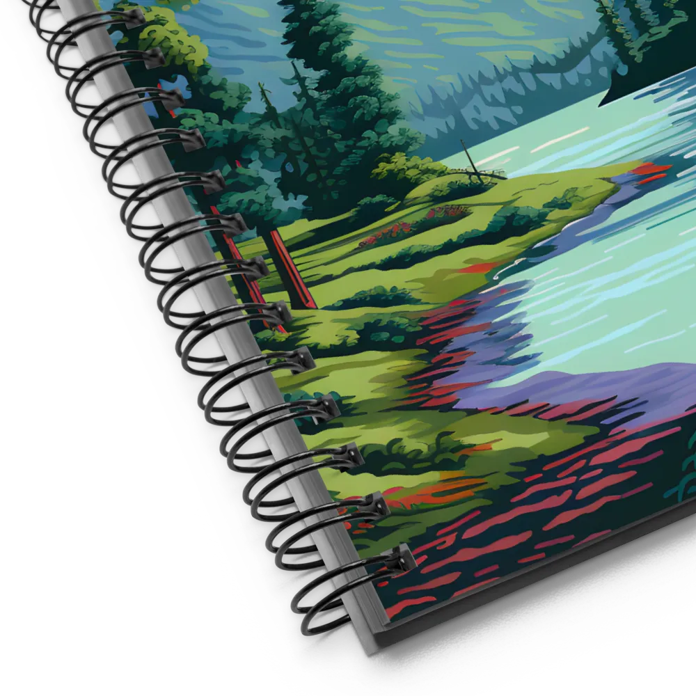 Serenity in Nature: A Lush Landscape | Spiral Notebook