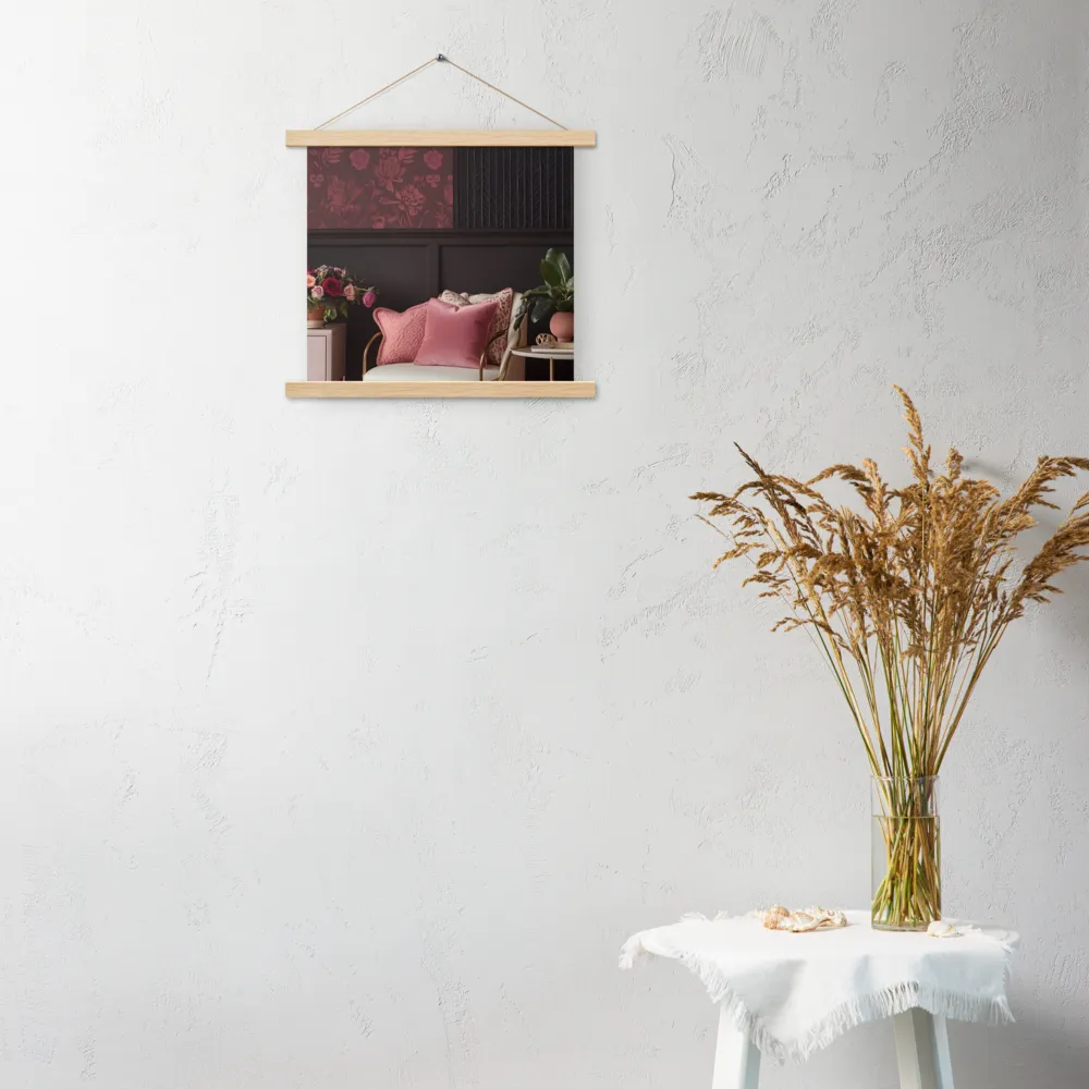 Elegance in Contrast: A Modern Interior Design | Poster With Oak Wood Hanger | 14″×14″