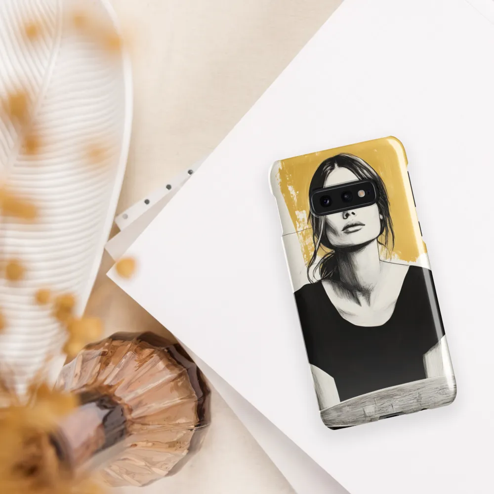Golden Serenity: A Minimalist Portrait