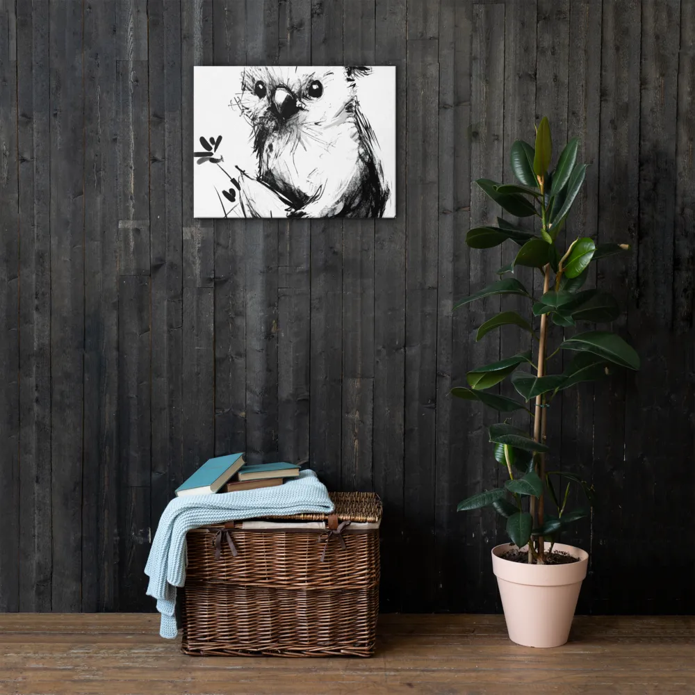 Whimsical Koala in Ink | Thin Canvas | 18″×24″