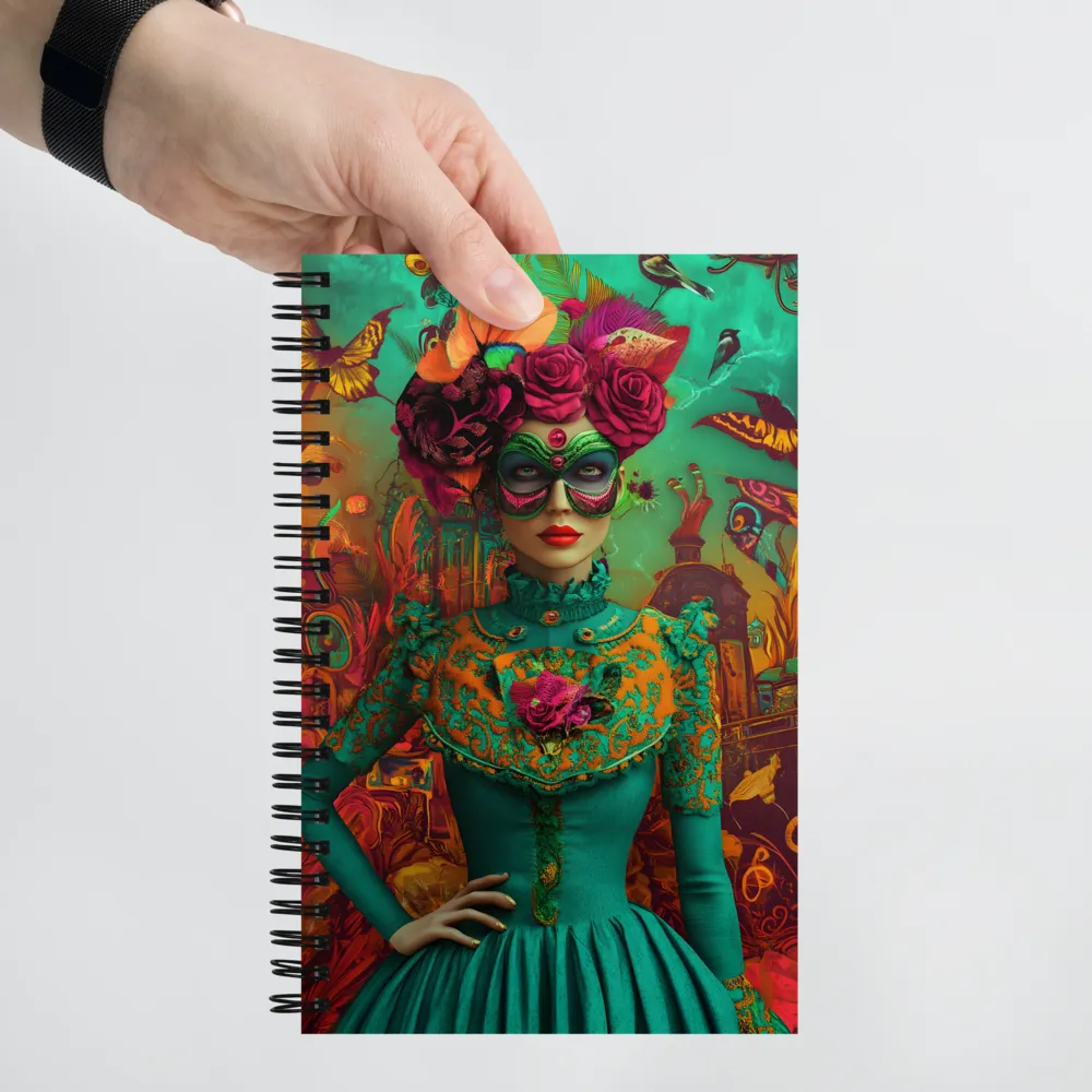 Enchanted Elegance: A Portrait of Mystique | Spiral Notebook