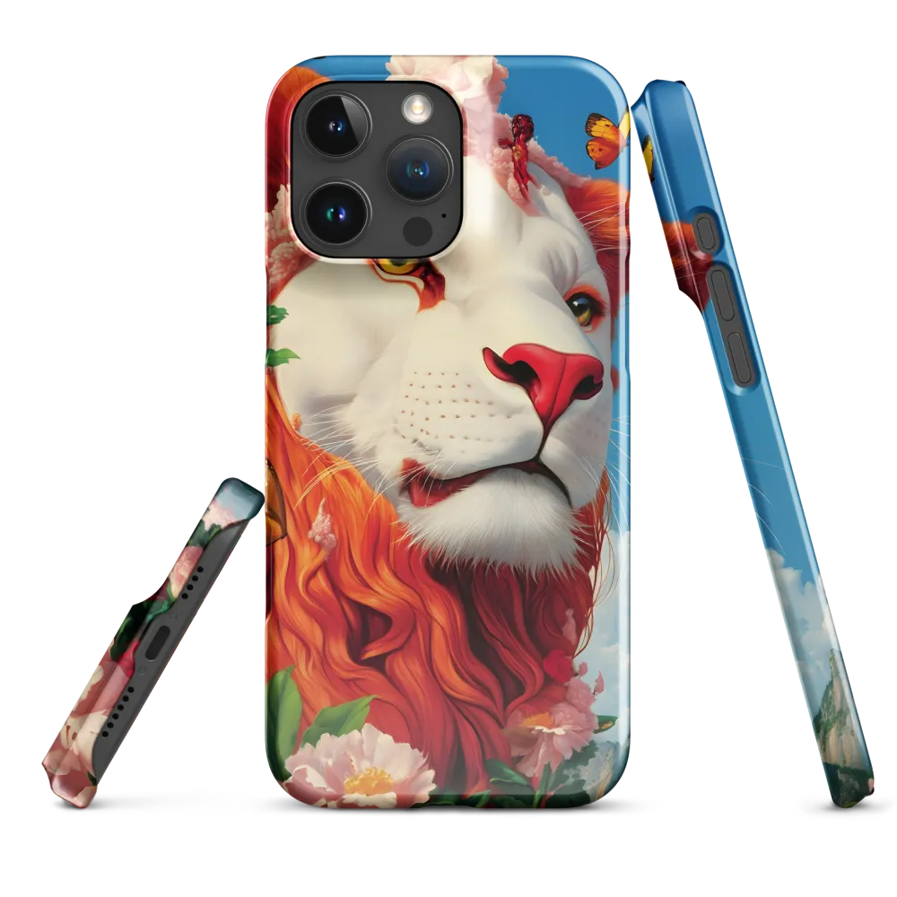 Majestic Lion Amidst Floral Splendor