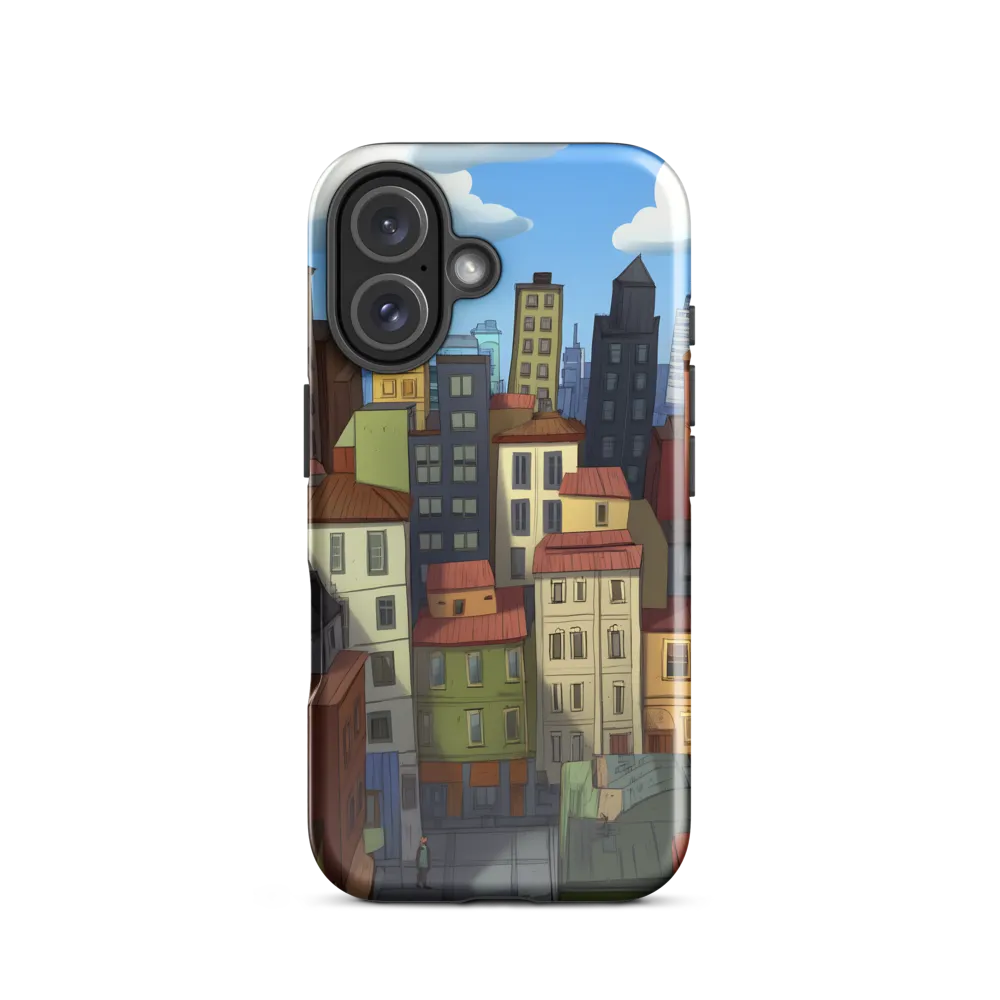 Urban Symphony: A Colorful Cityscape | Phone Case |  16 | Tough Case | Glossy